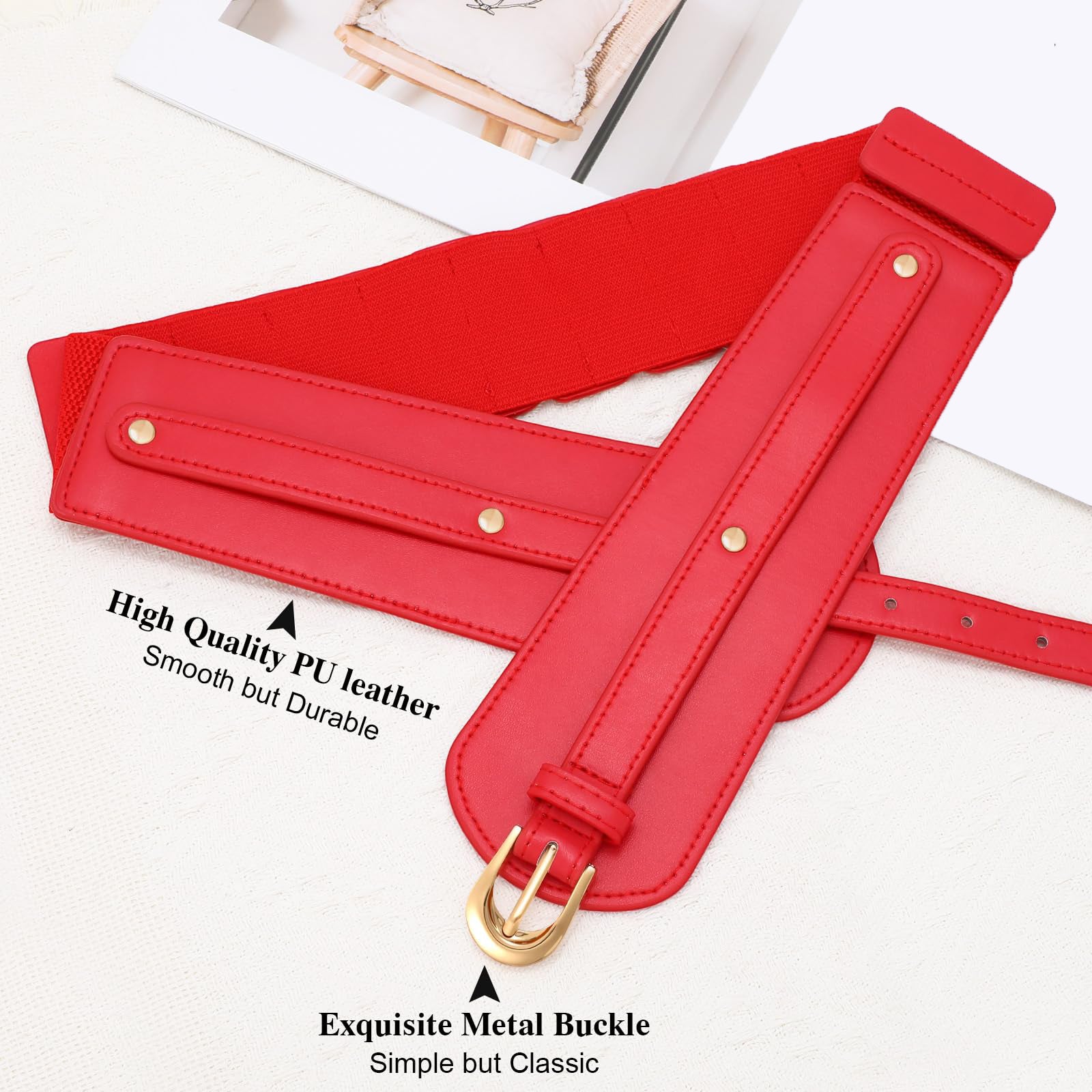Gold Buckle Stretchy Outfit Belt - JASGOOD OFFICIAL