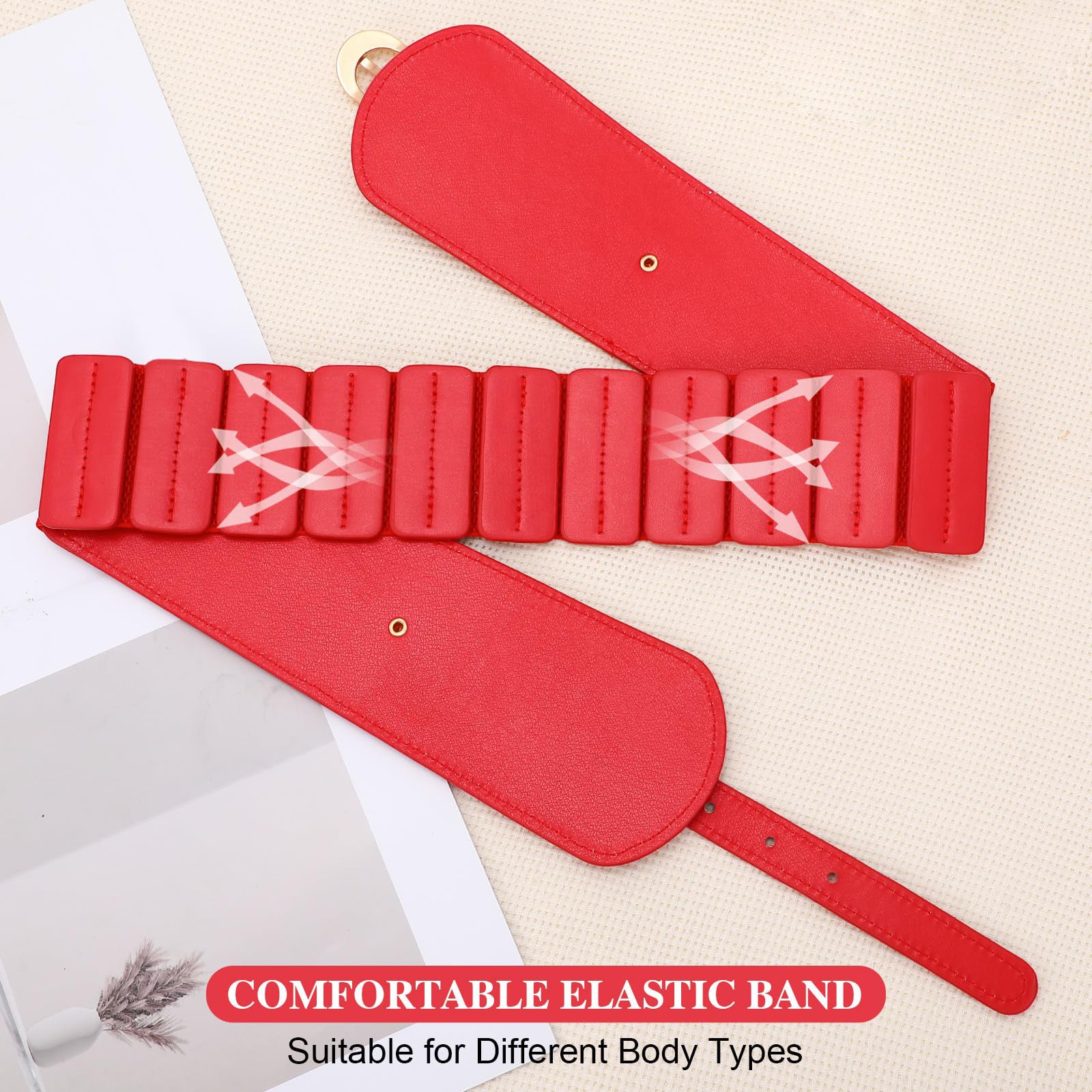 Gold Buckle Stretchy Outfit Belt - JASGOOD OFFICIAL