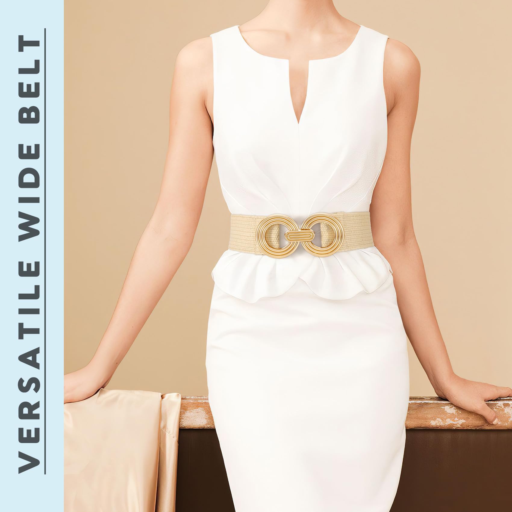 Straw Woven Elastic Belt