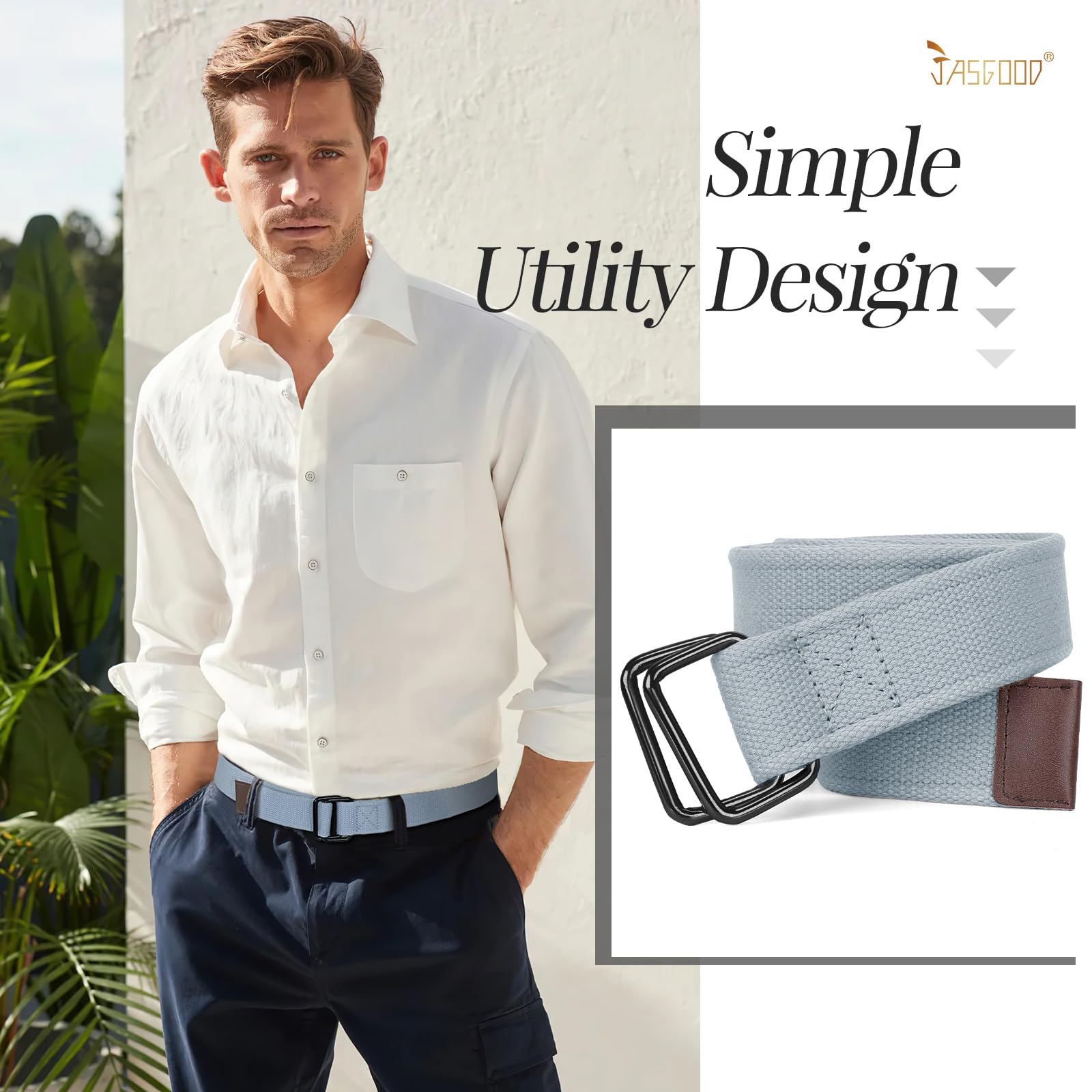 Plus Size Unisex Canvas Belt for Jeans