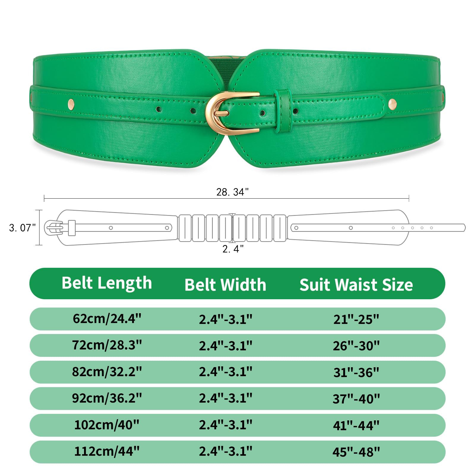 Gold Buckle Stretchy Outfit Belt - JASGOOD OFFICIAL