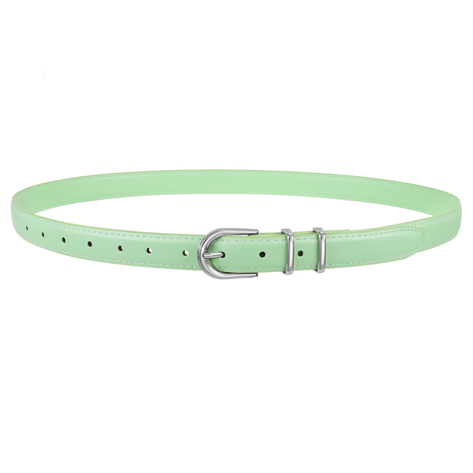 Women Skinny Vegan Leather Belt for Jeans