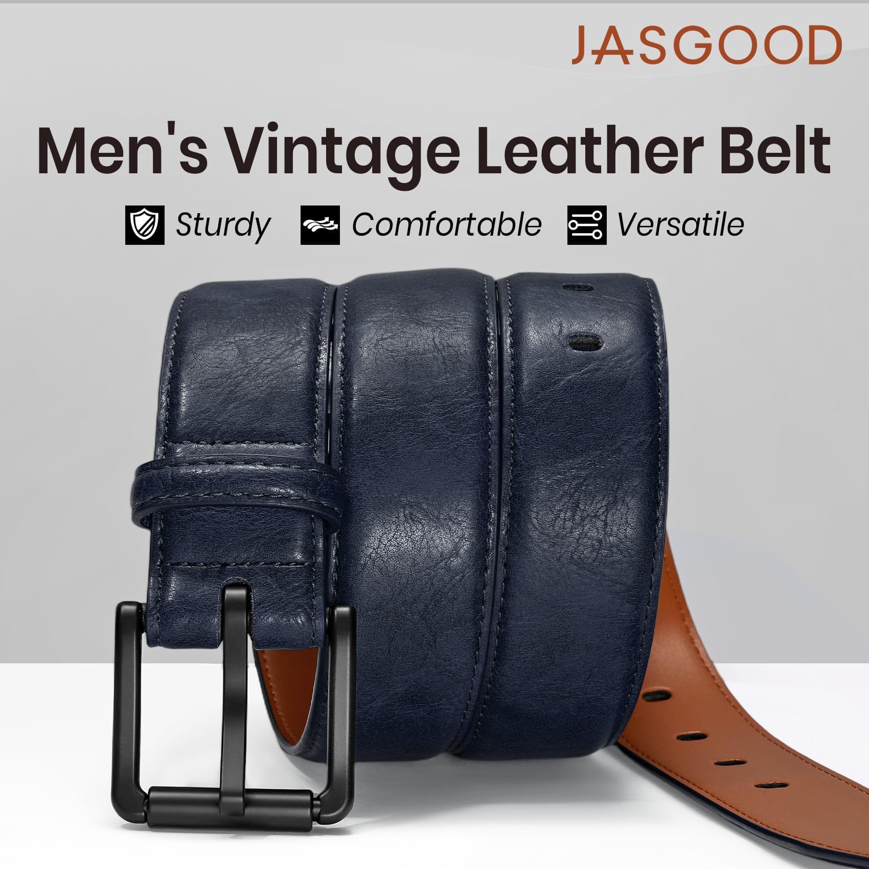 Nickel Free TSA Approved Leather Belt For Men