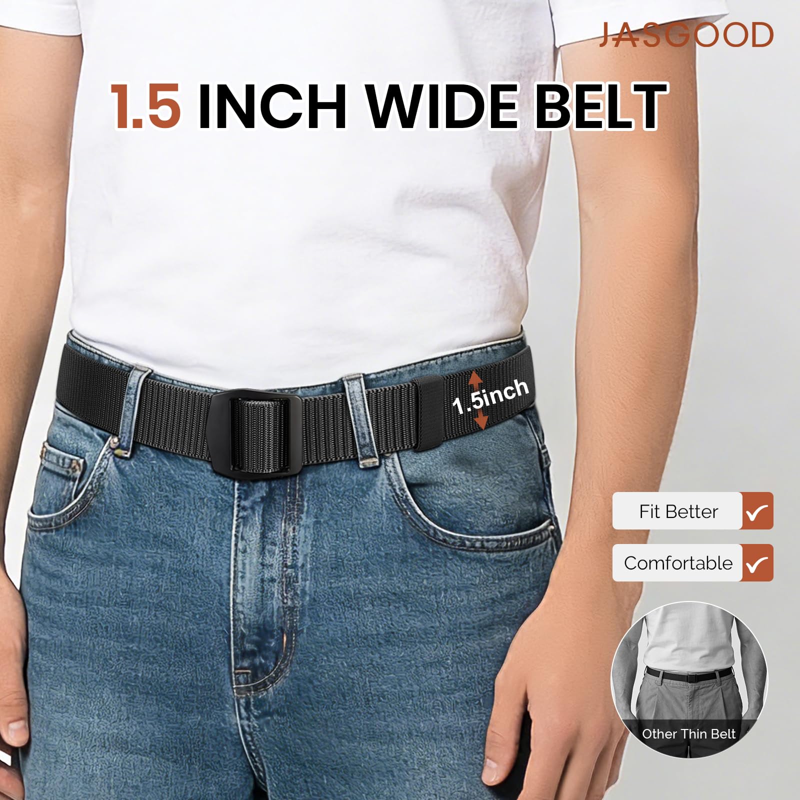 Heavy Duty Military-style Tactical Belt with Metal Buckle - JASGOOD OFFICIAL
