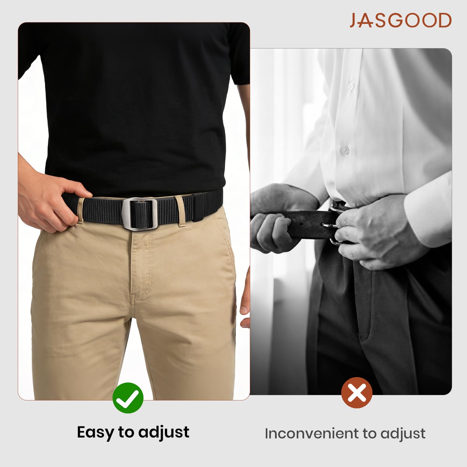 Heavy Duty Military-style Tactical Belt with Metal Buckle - JASGOOD OFFICIAL
