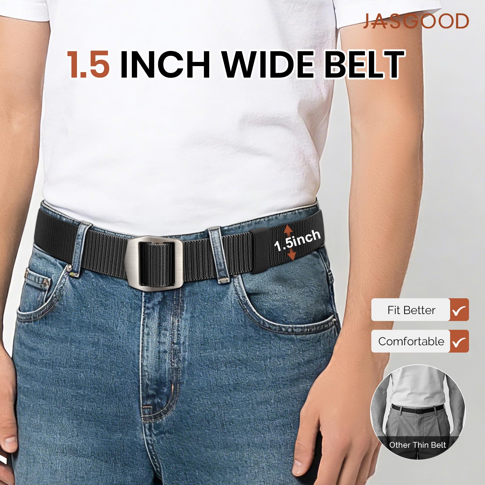 Heavy Duty Military-style Tactical Belt with Metal Buckle - JASGOOD OFFICIAL