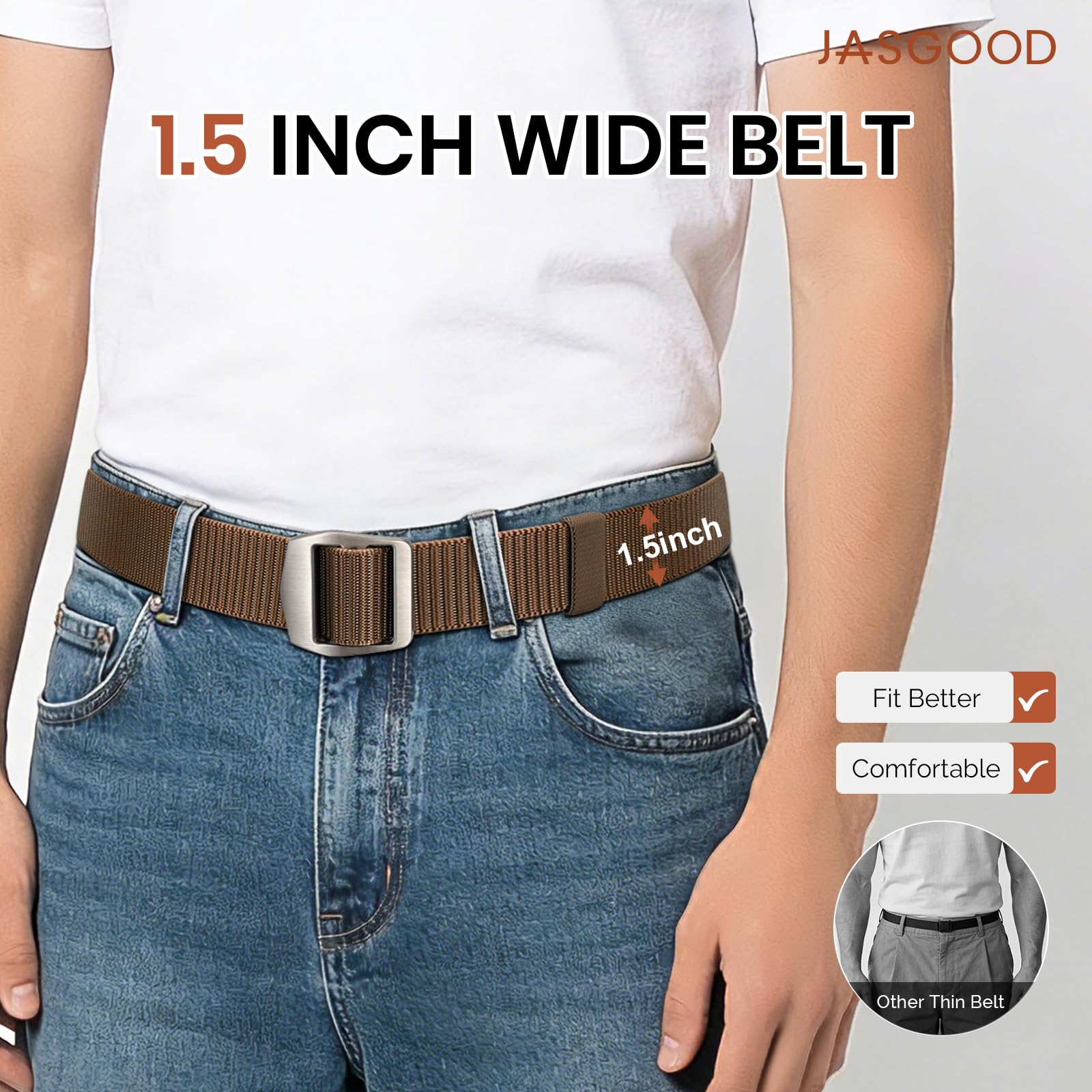 Heavy Duty Military-style Tactical Belt with Metal Buckle - JASGOOD OFFICIAL