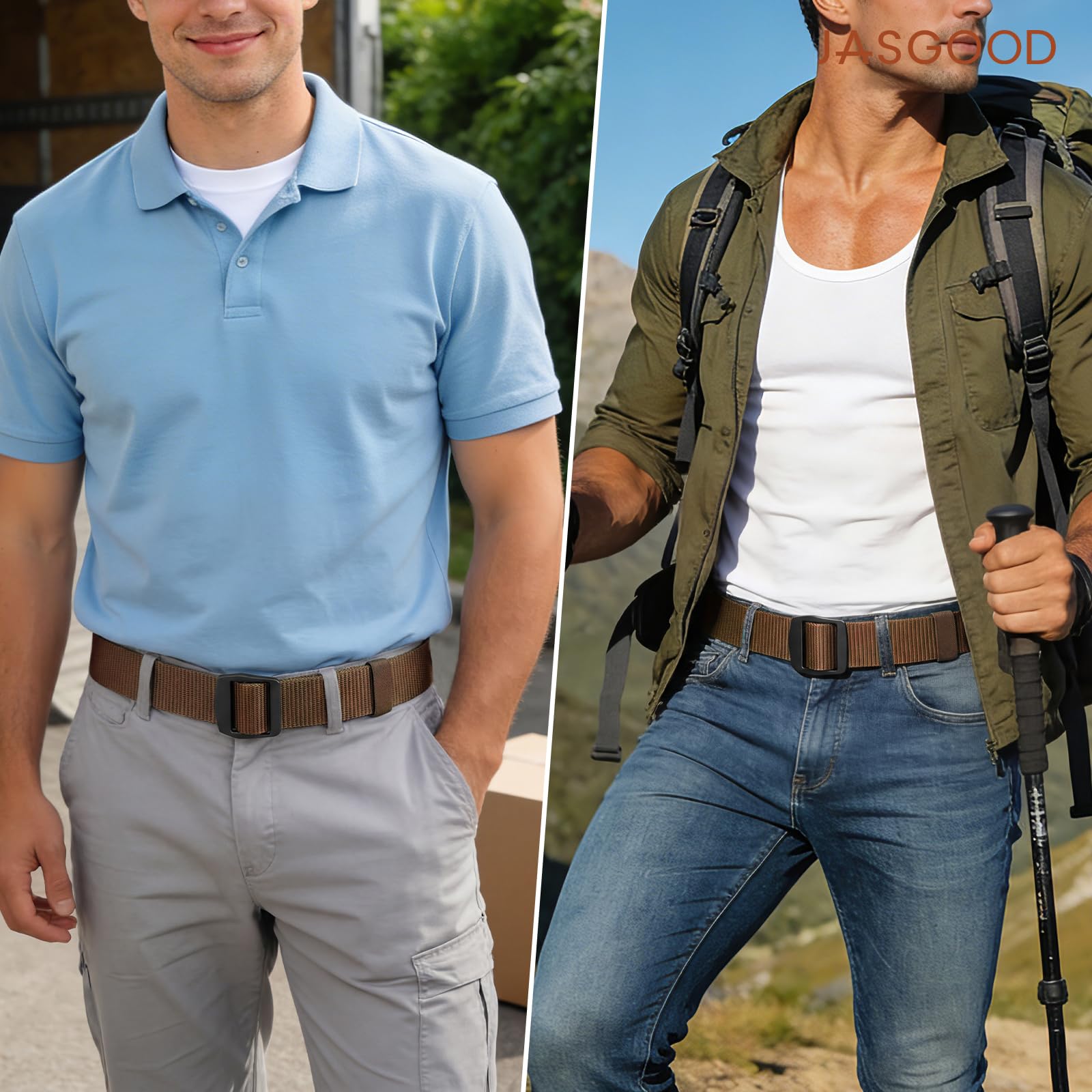 Heavy Duty Military-style Tactical Belt with Metal Buckle - JASGOOD OFFICIAL