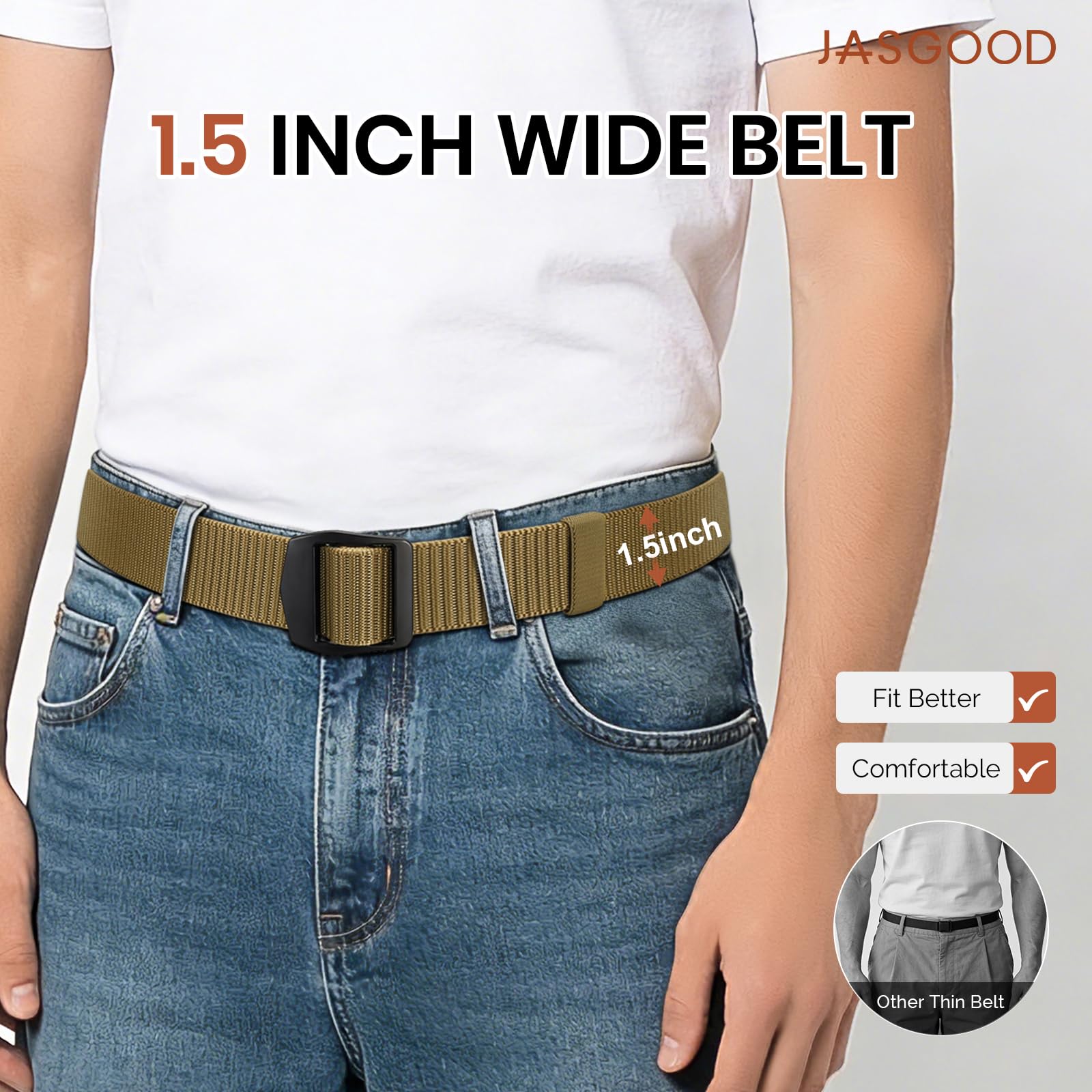 Heavy Duty Military-style Tactical Belt with Metal Buckle - JASGOOD OFFICIAL