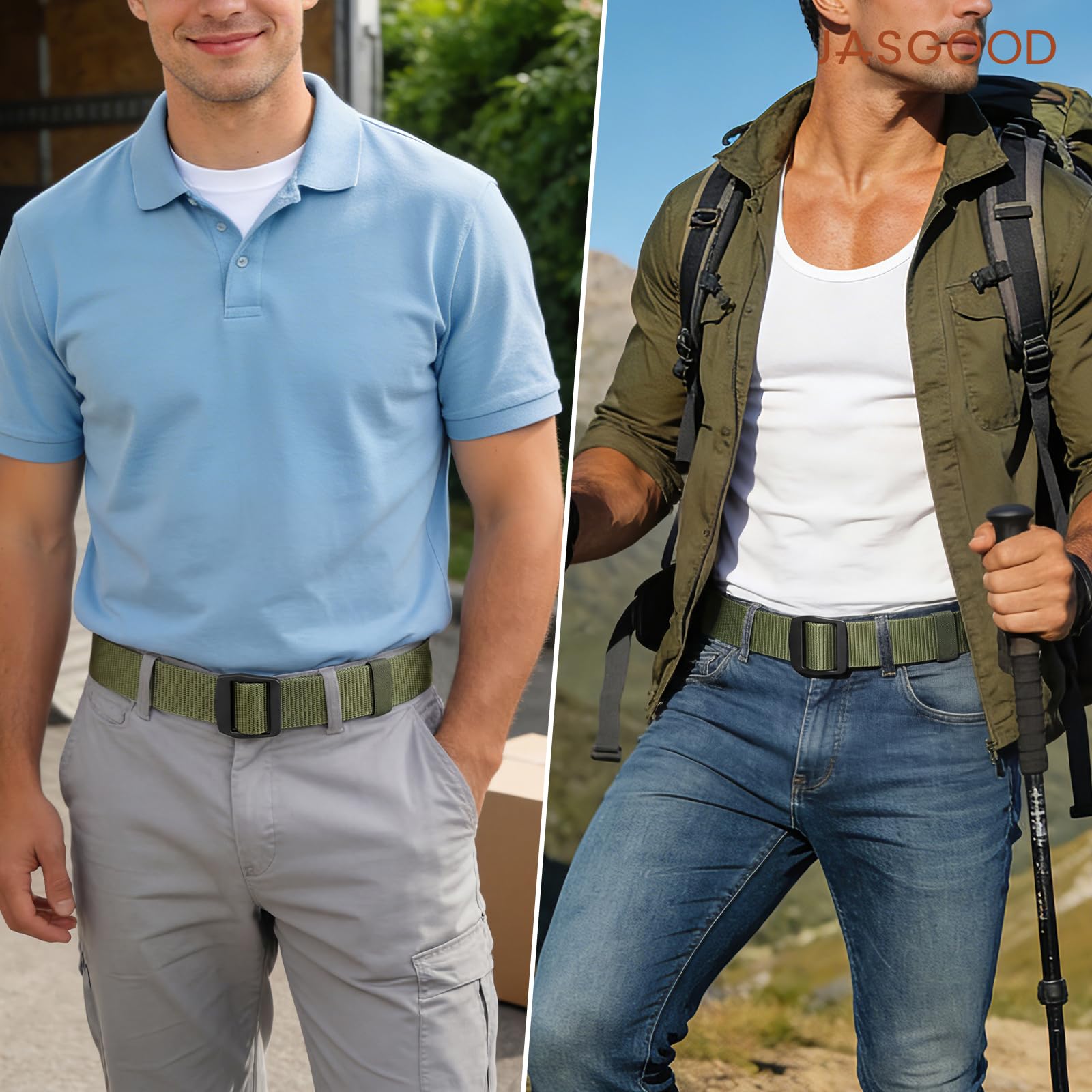 Heavy Duty Military-style Tactical Belt with Metal Buckle - JASGOOD OFFICIAL