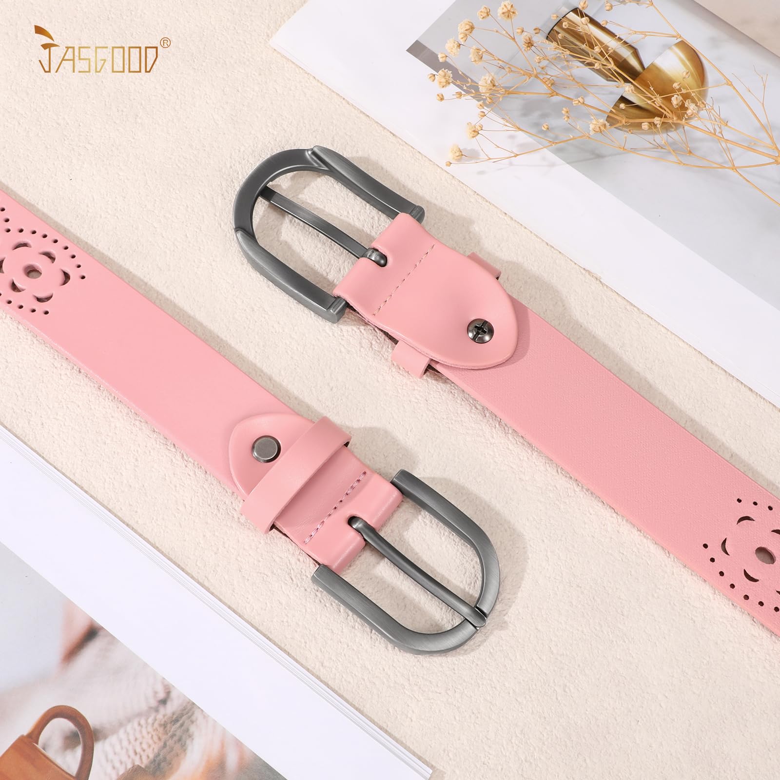 Hollow Genuine Leather Belt for Women 103 - JASGOOD OFFICIAL