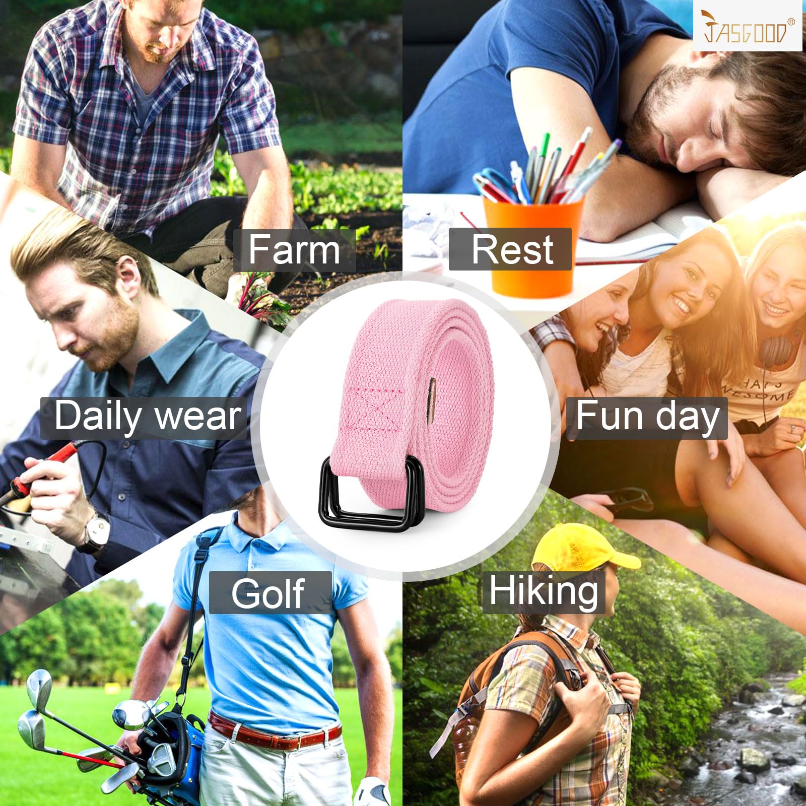 Plus Size Unisex Canvas Belt for Jeans
