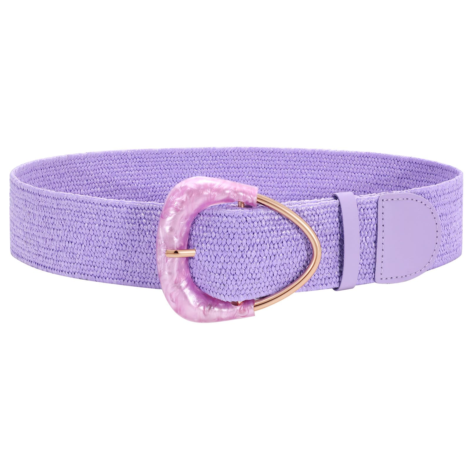 JASGOOD Straw Woven Elastic Belt