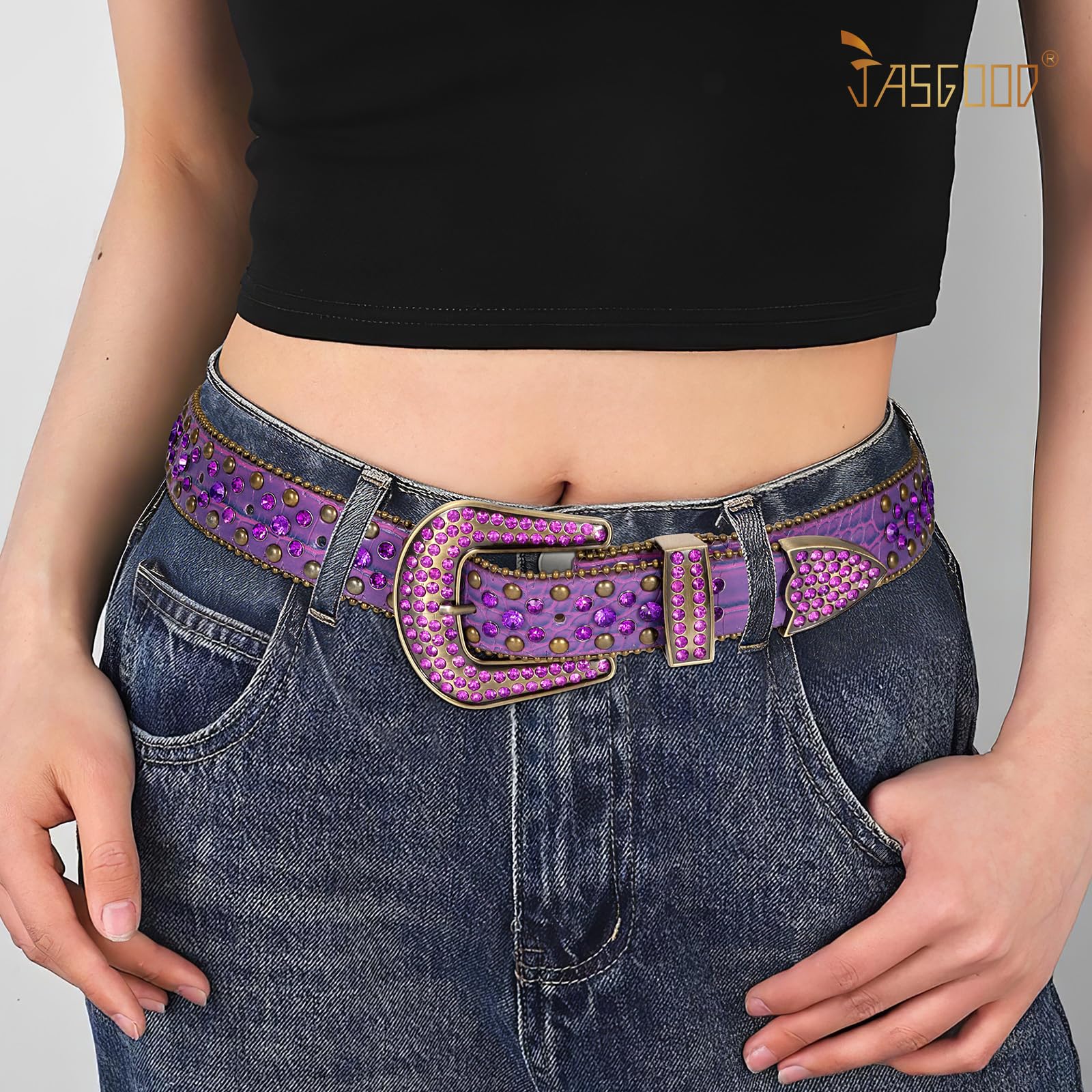 Cowgirl Studded Rhinestone Bling Belt