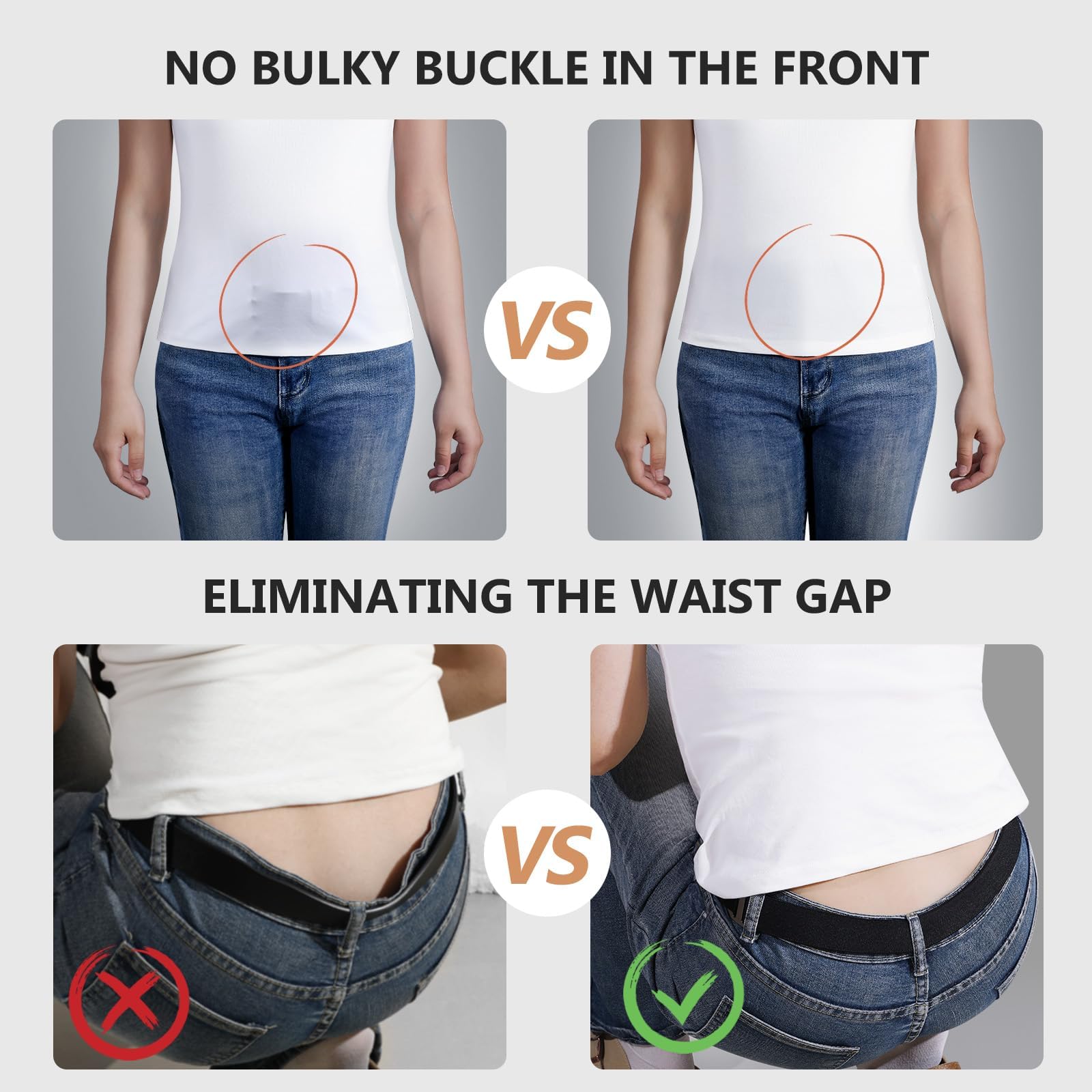 Minimalist Invisible Elastic Belt