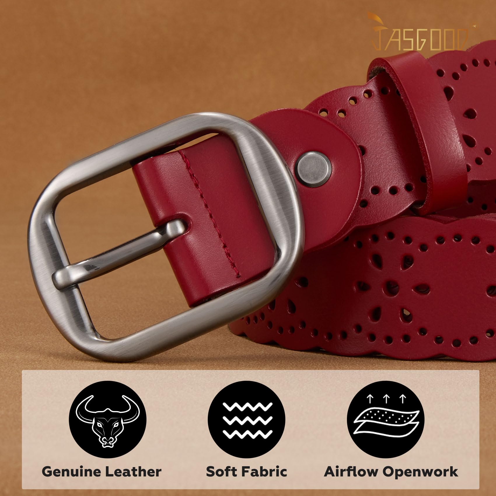 Hollow Design Wide Belt for Ladies - JASGOOD OFFICIAL