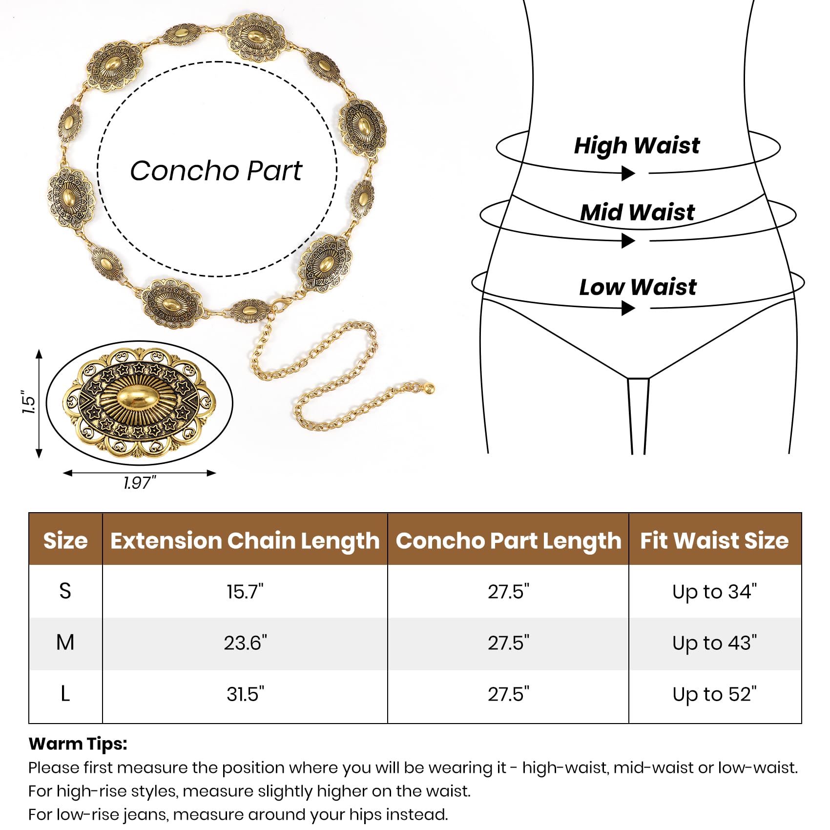 Boho Chain Belts For Musixc Festival - JASGOOD OFFICIAL