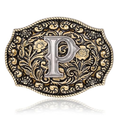 Western Belt Buckles Initial Letters | Fits 1.5" Belt Strap