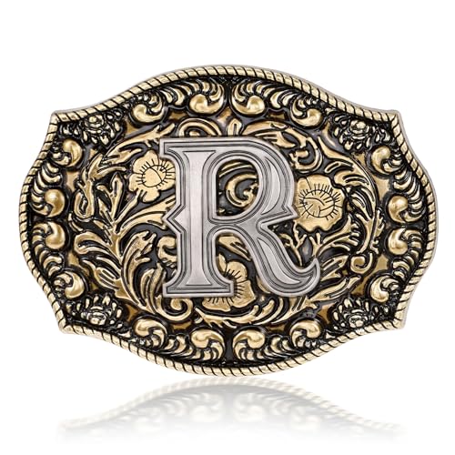 Western Belt Buckles Initial Letters | Fits 1.5" Belt Strap