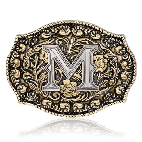 Western Belt Buckles Initial Letters | Fits 1.5" Belt Strap
