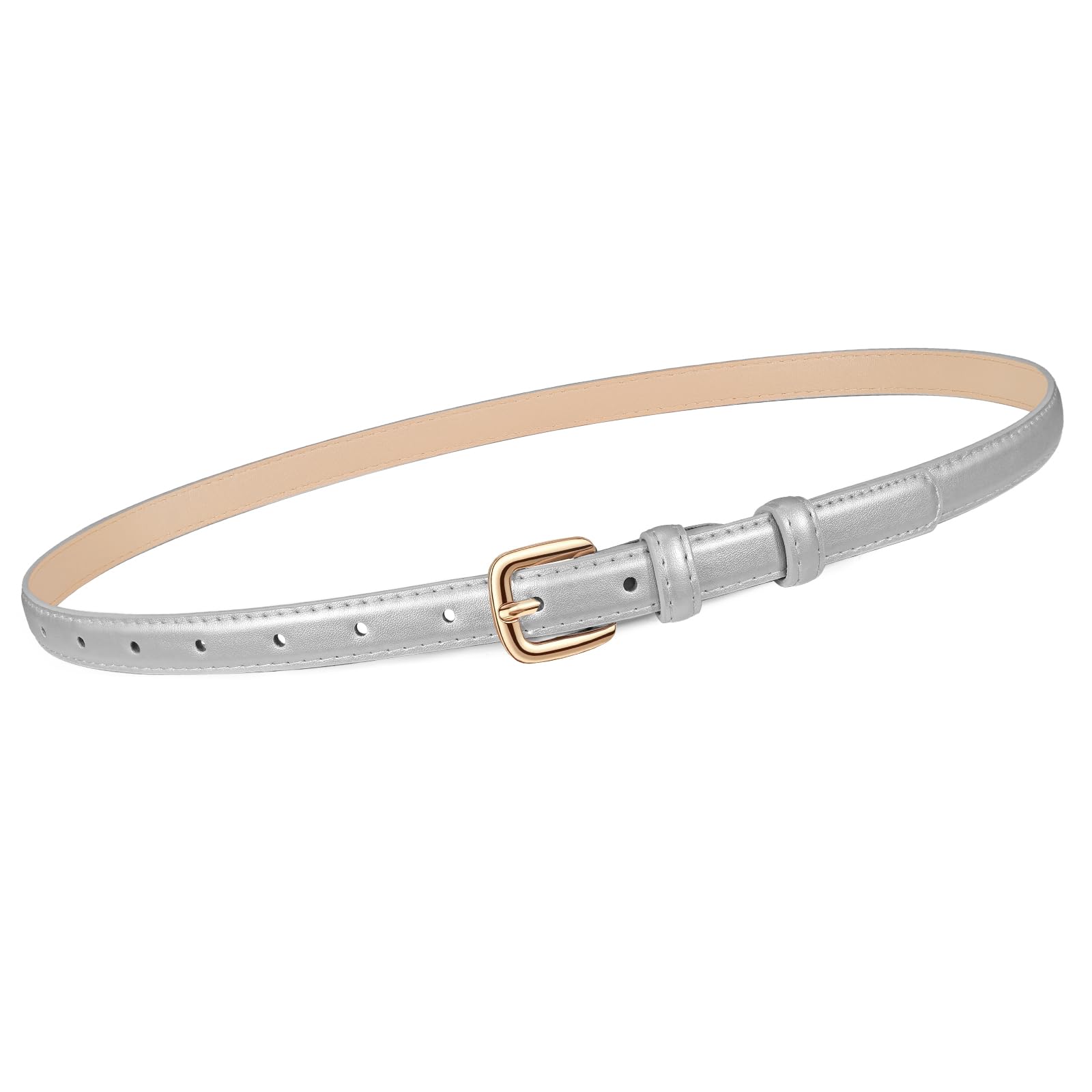 21 Colors Ladies Belt with Gold Buckle