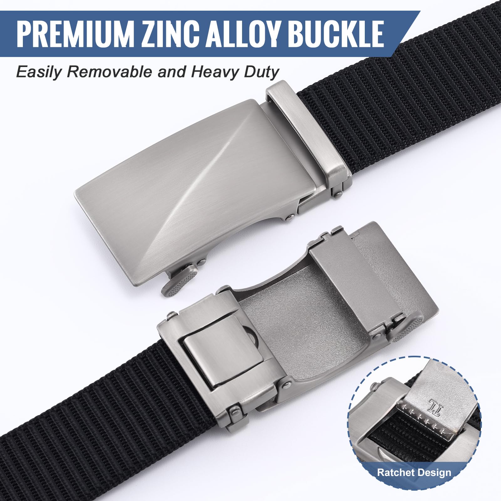 Mens Ratchet Tactical Nylon Belts