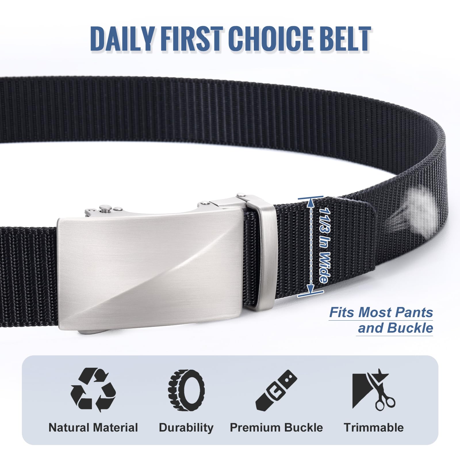 Mens Ratchet Tactical Nylon Belts
