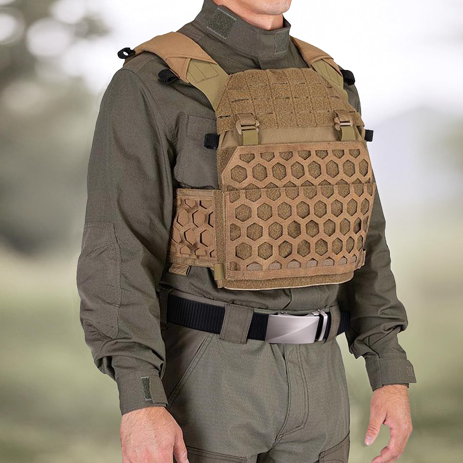 Mens Ratchet Tactical Nylon Belts