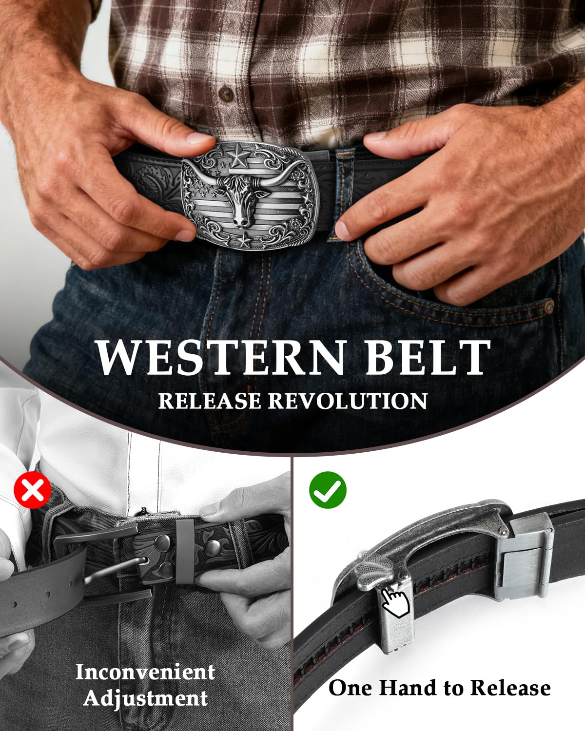Cowgirl Sliding Ratchet Belt - JASGOOD OFFICIAL