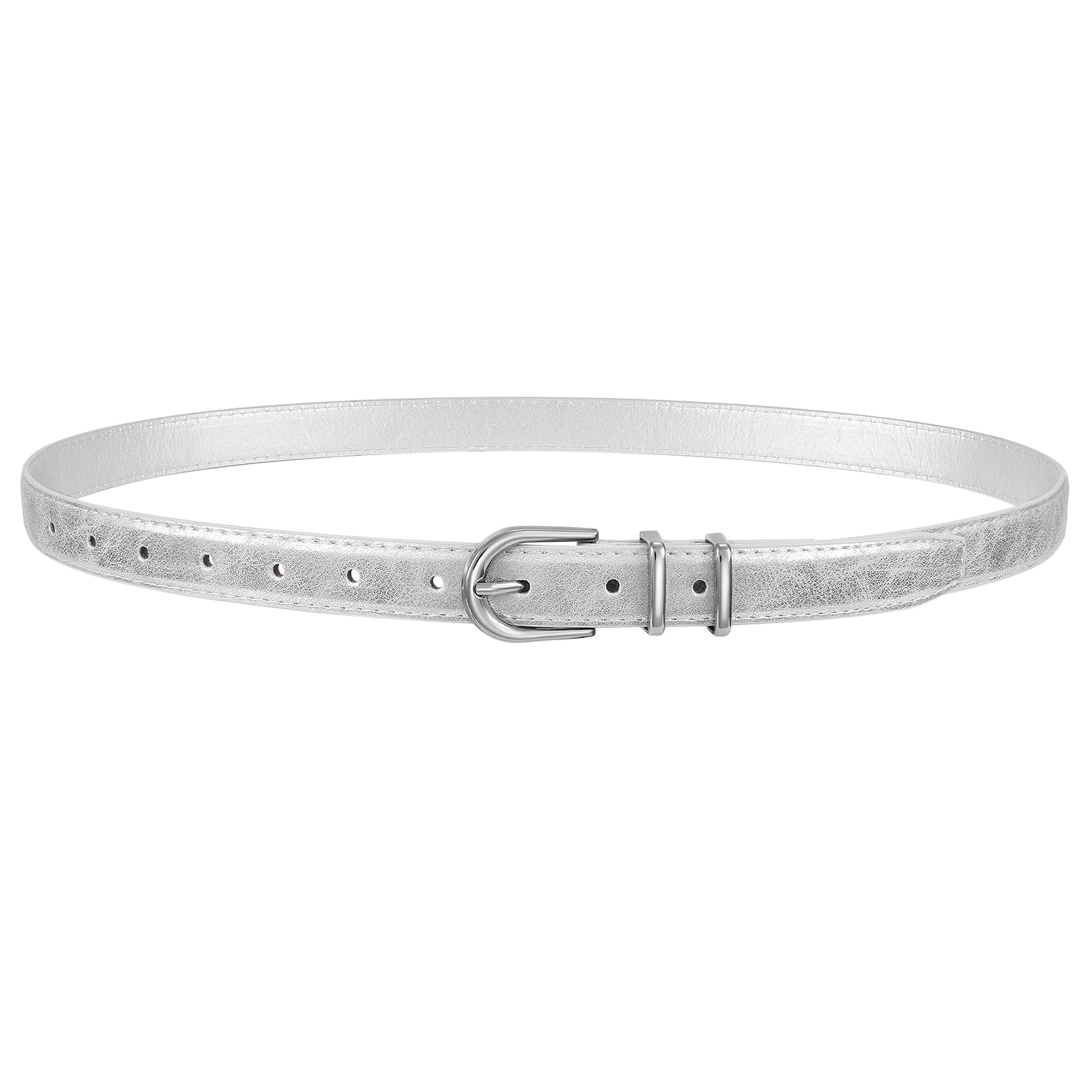 Women Skinny Vegan Leather Belt for Jeans