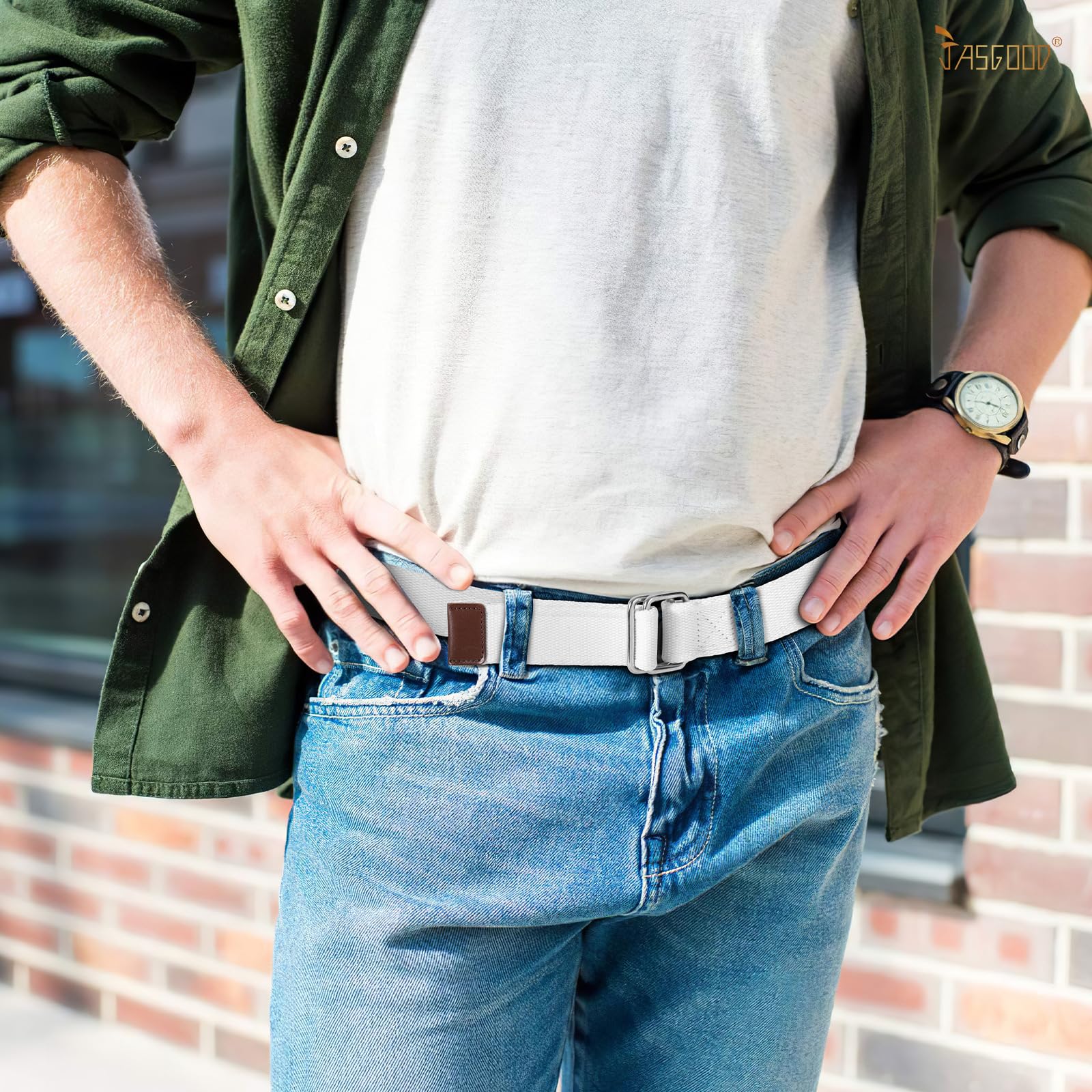 Plus Size Unisex Canvas Belt for Jeans