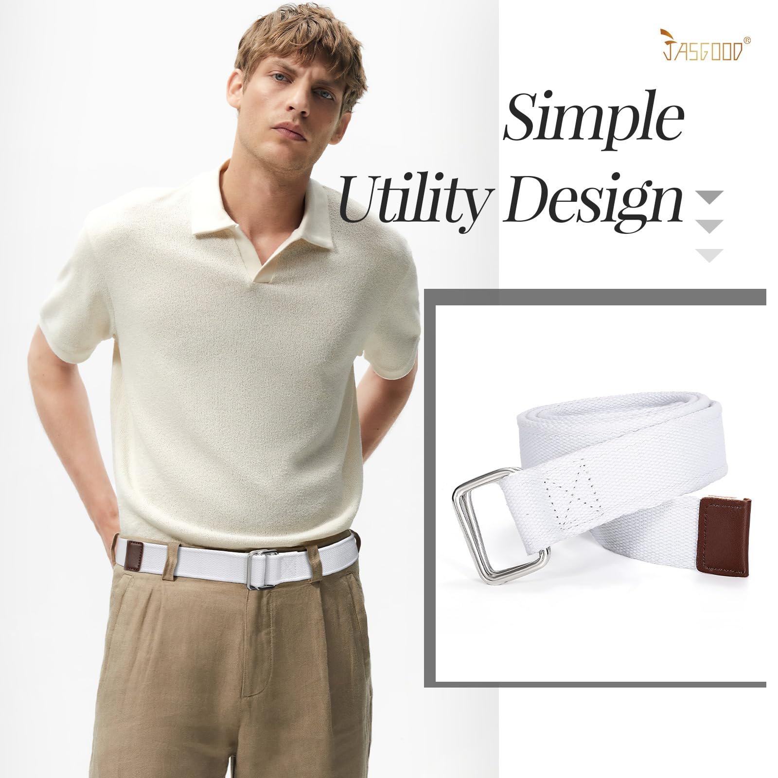 Plus Size Unisex Canvas Belt for Jeans