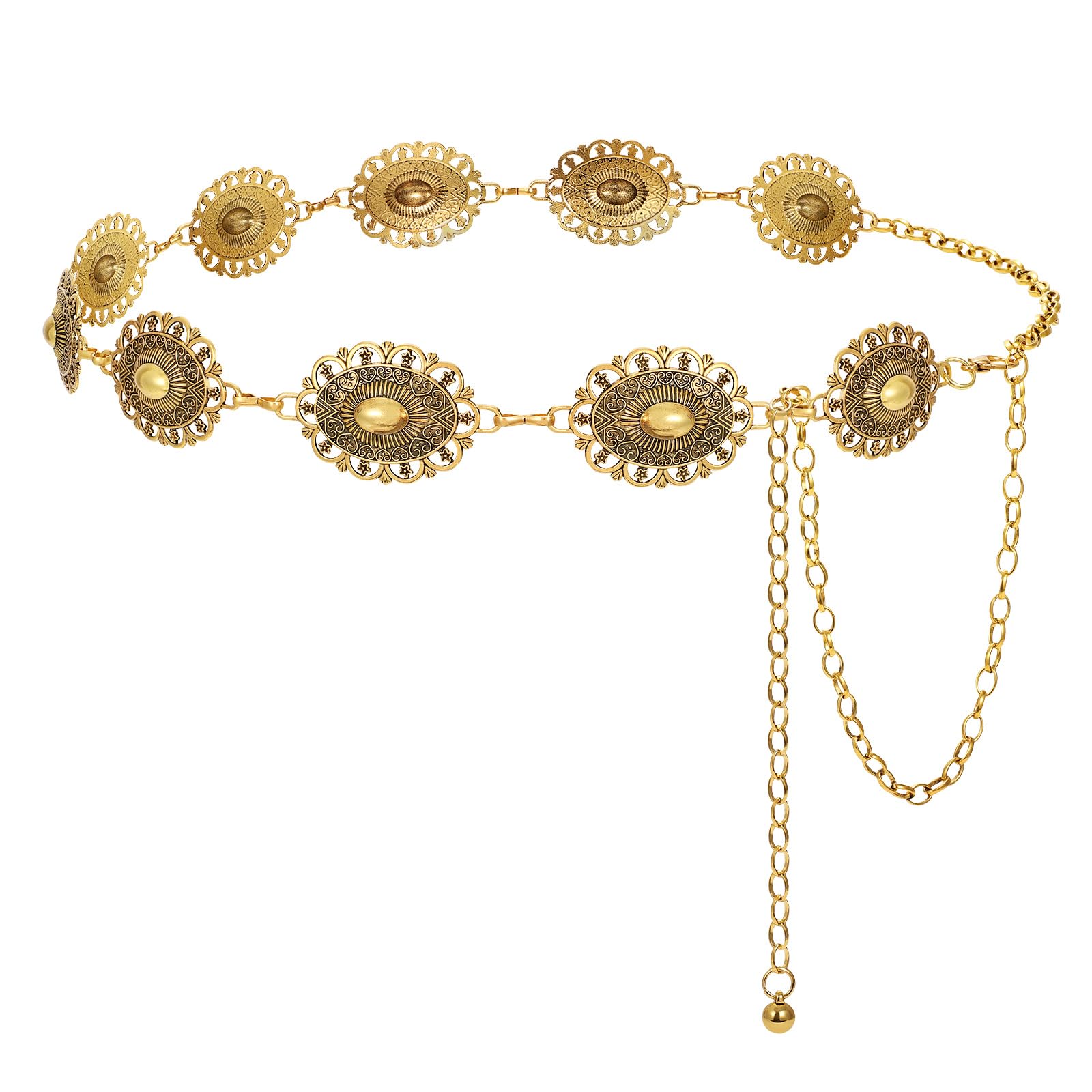 Western Concho Belt For Dresses Jeans Pants