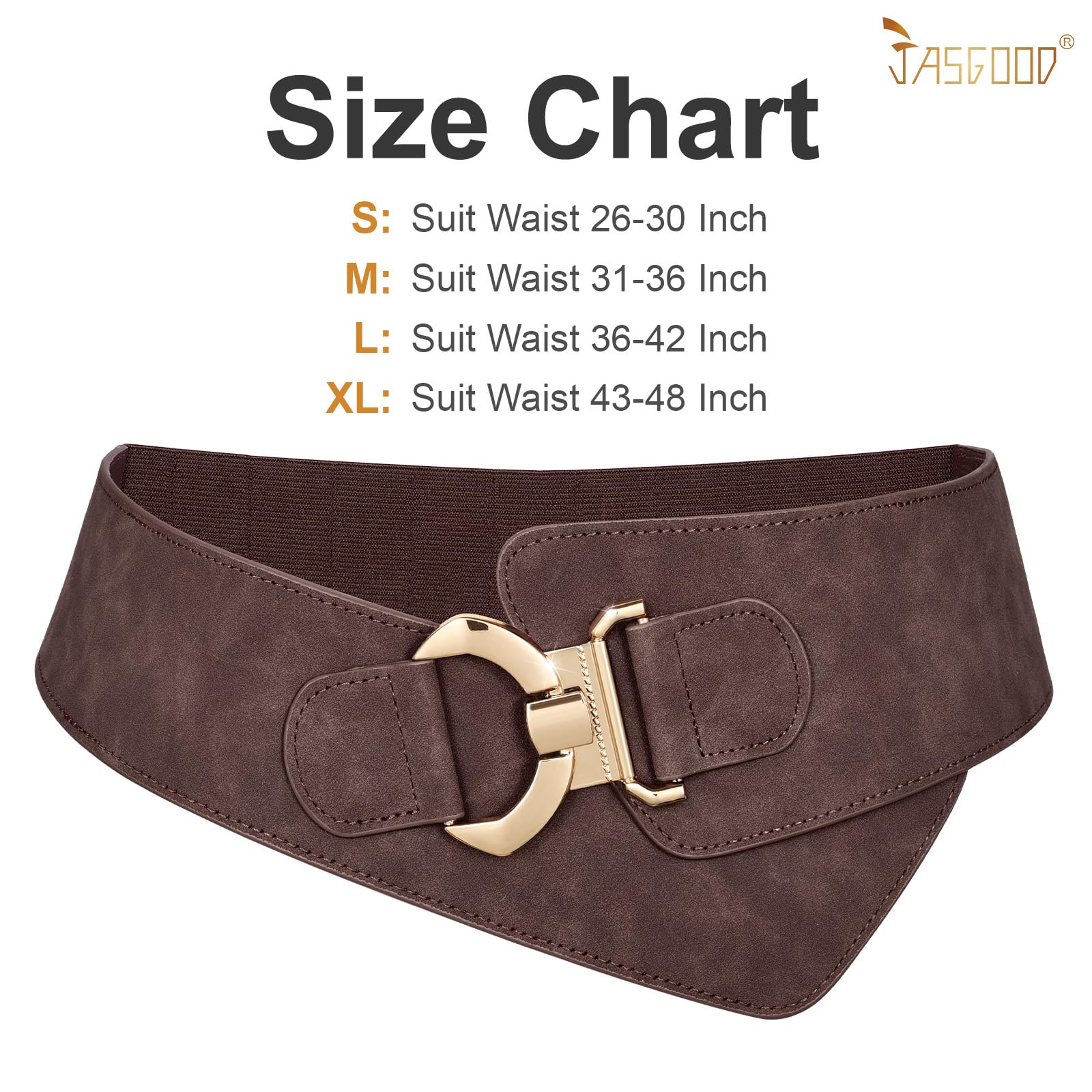 Gold Interlock Buckle Elastic Wide Belt