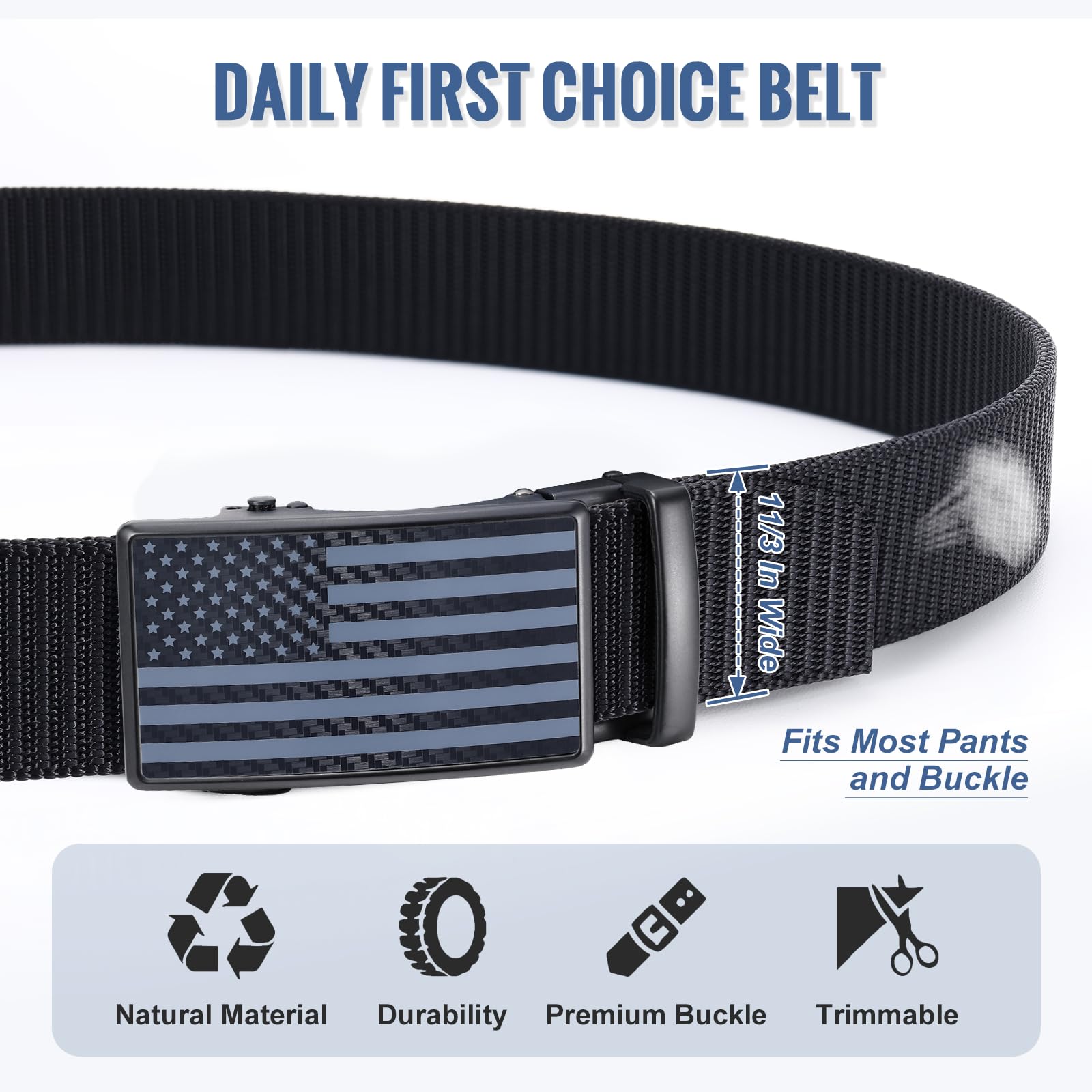 Mens Ratchet Tactical Nylon Belts