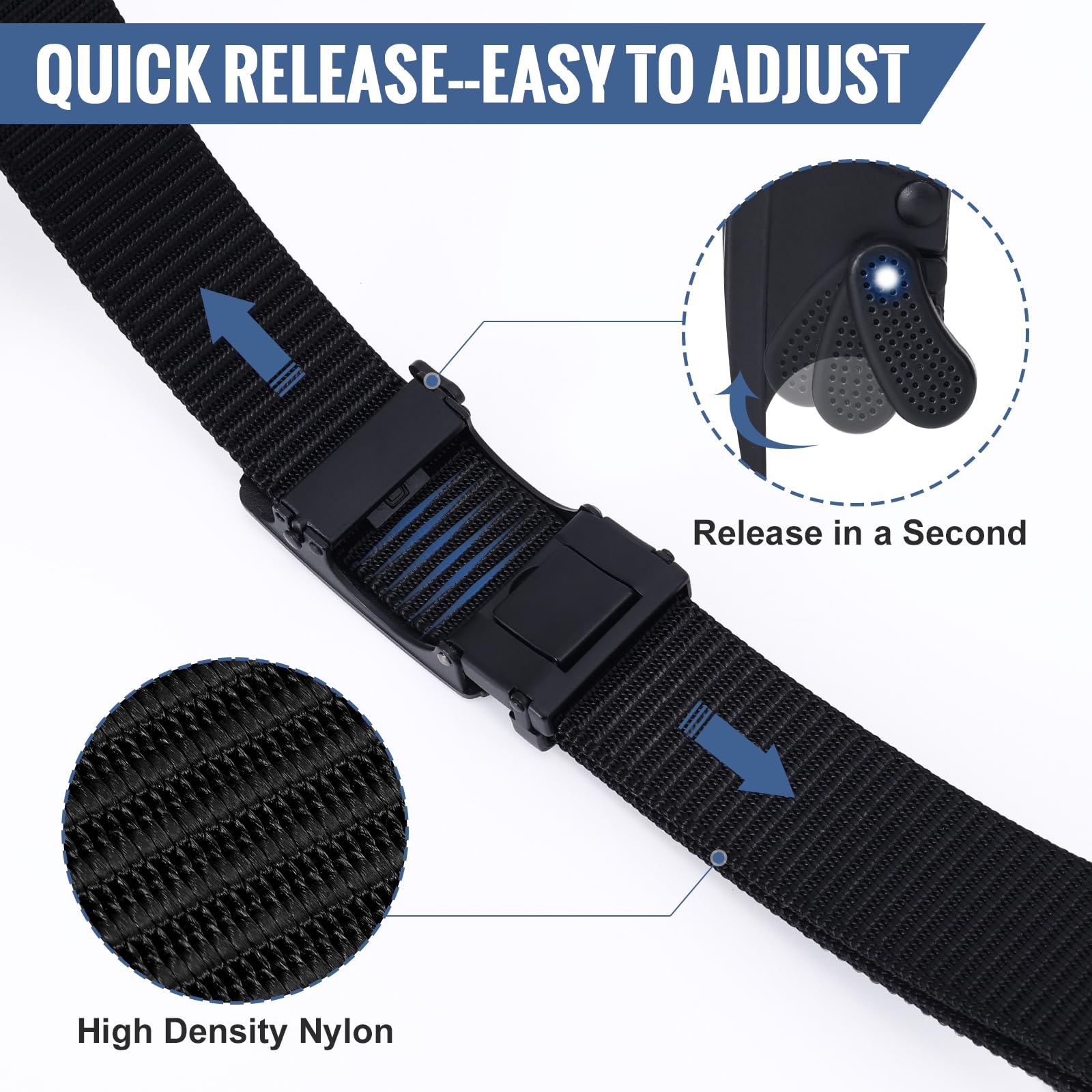 Mens Ratchet Tactical Nylon Belts