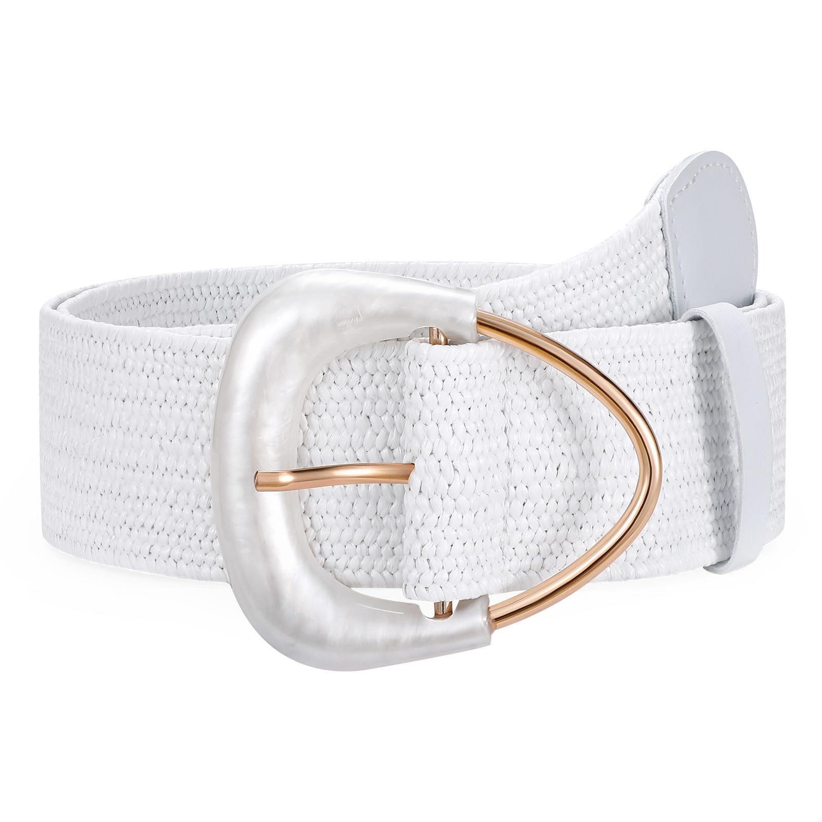 JASGOOD Straw Woven Elastic Belt