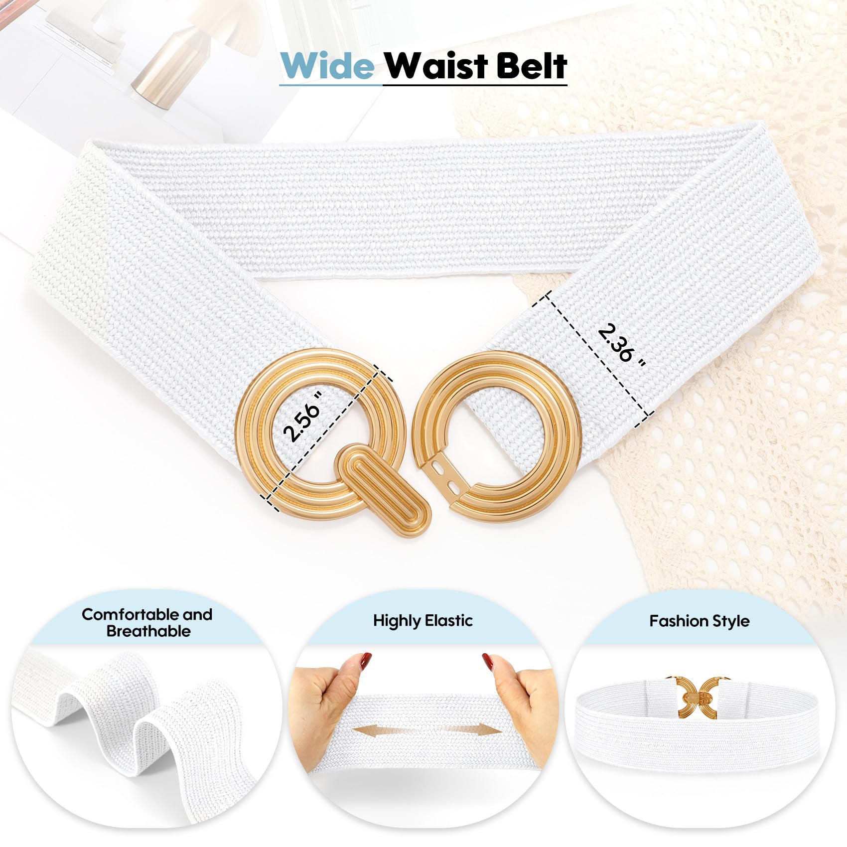 Straw Woven Elastic Belt