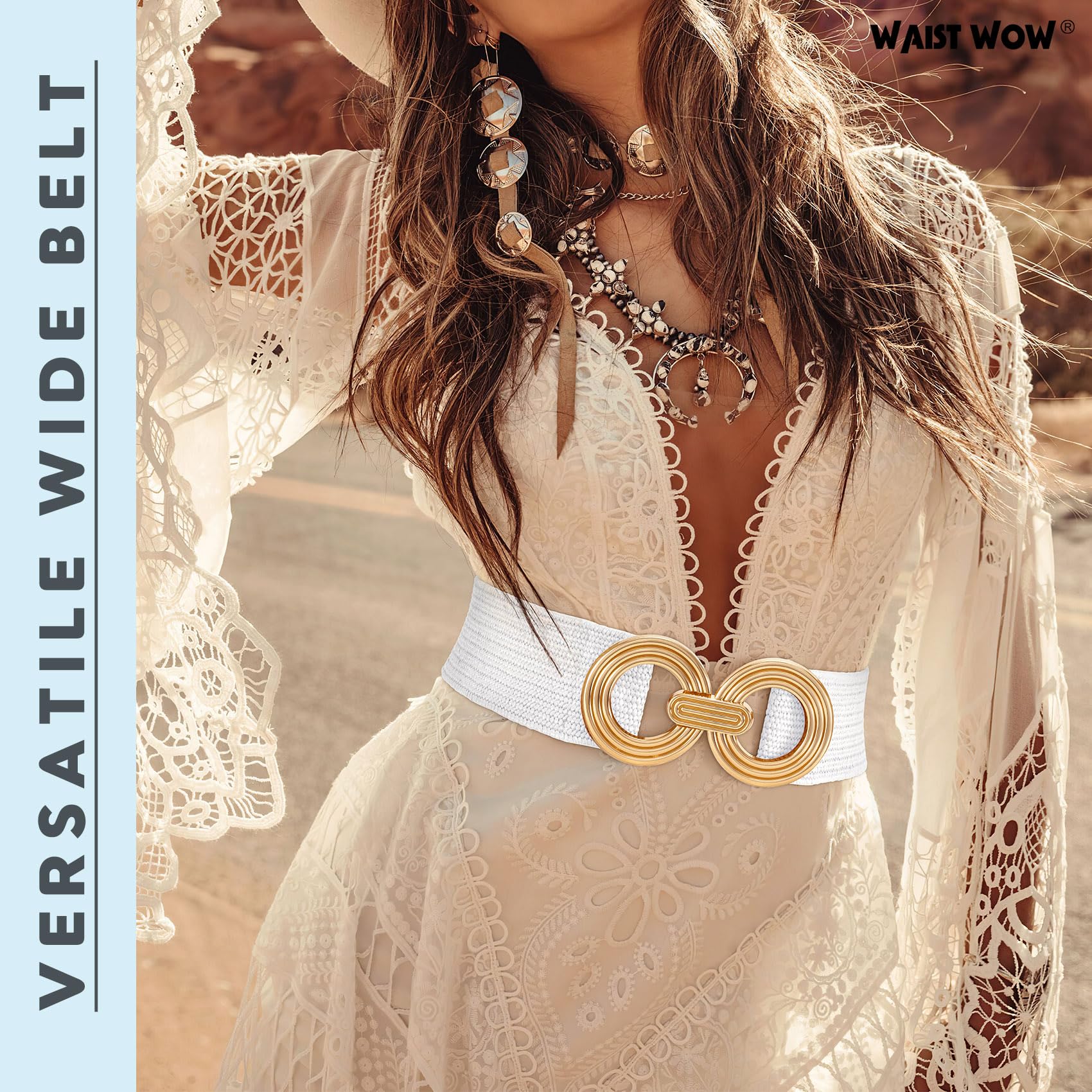 Straw Woven Elastic Belt