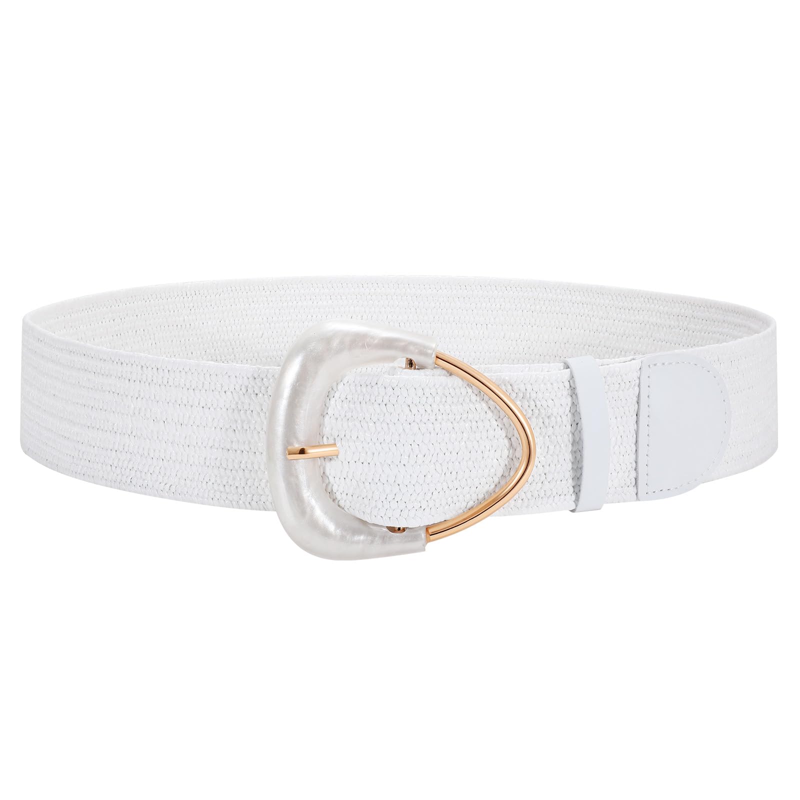 JASGOOD Straw Woven Elastic Belt