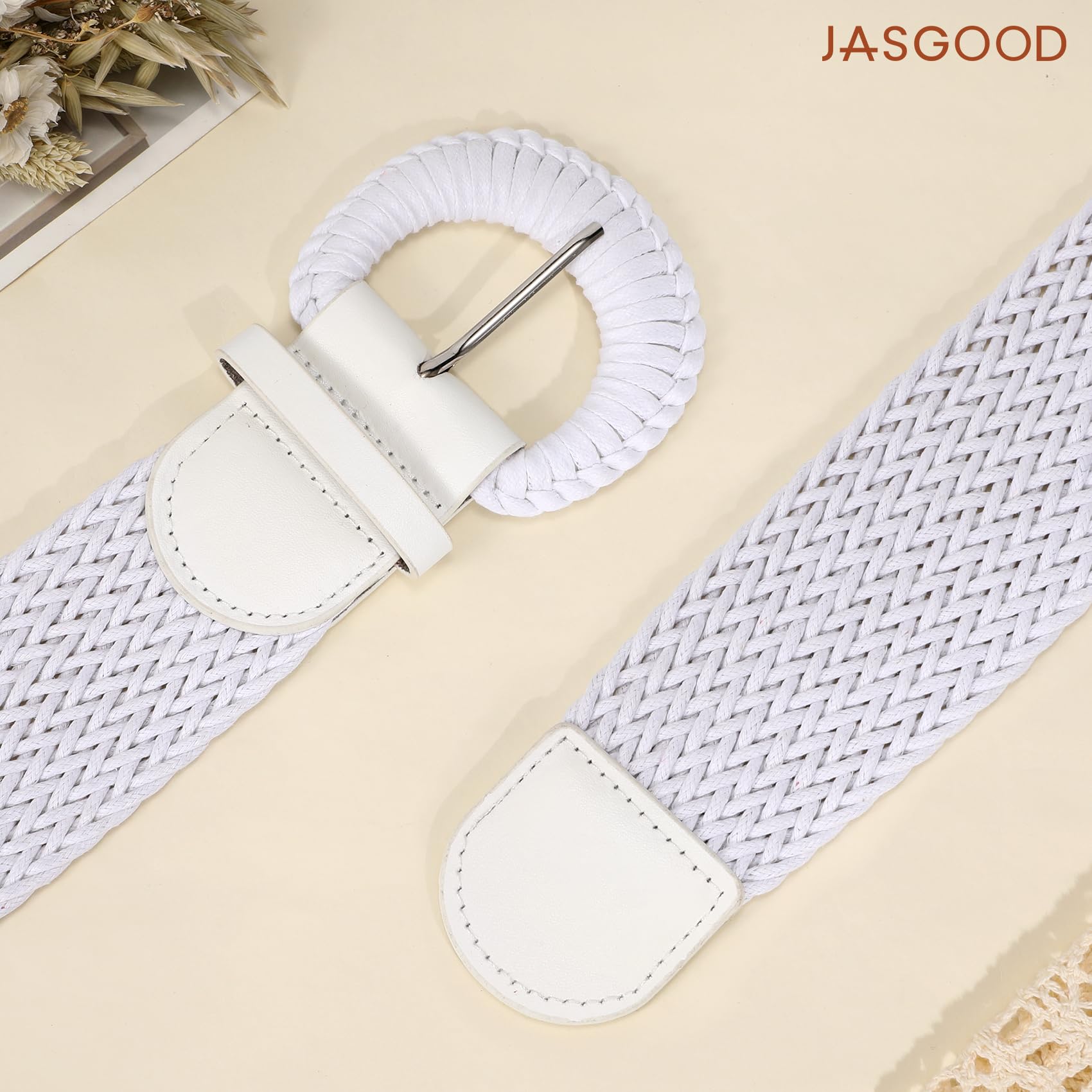 Wide Braided Boho Rattan Belt