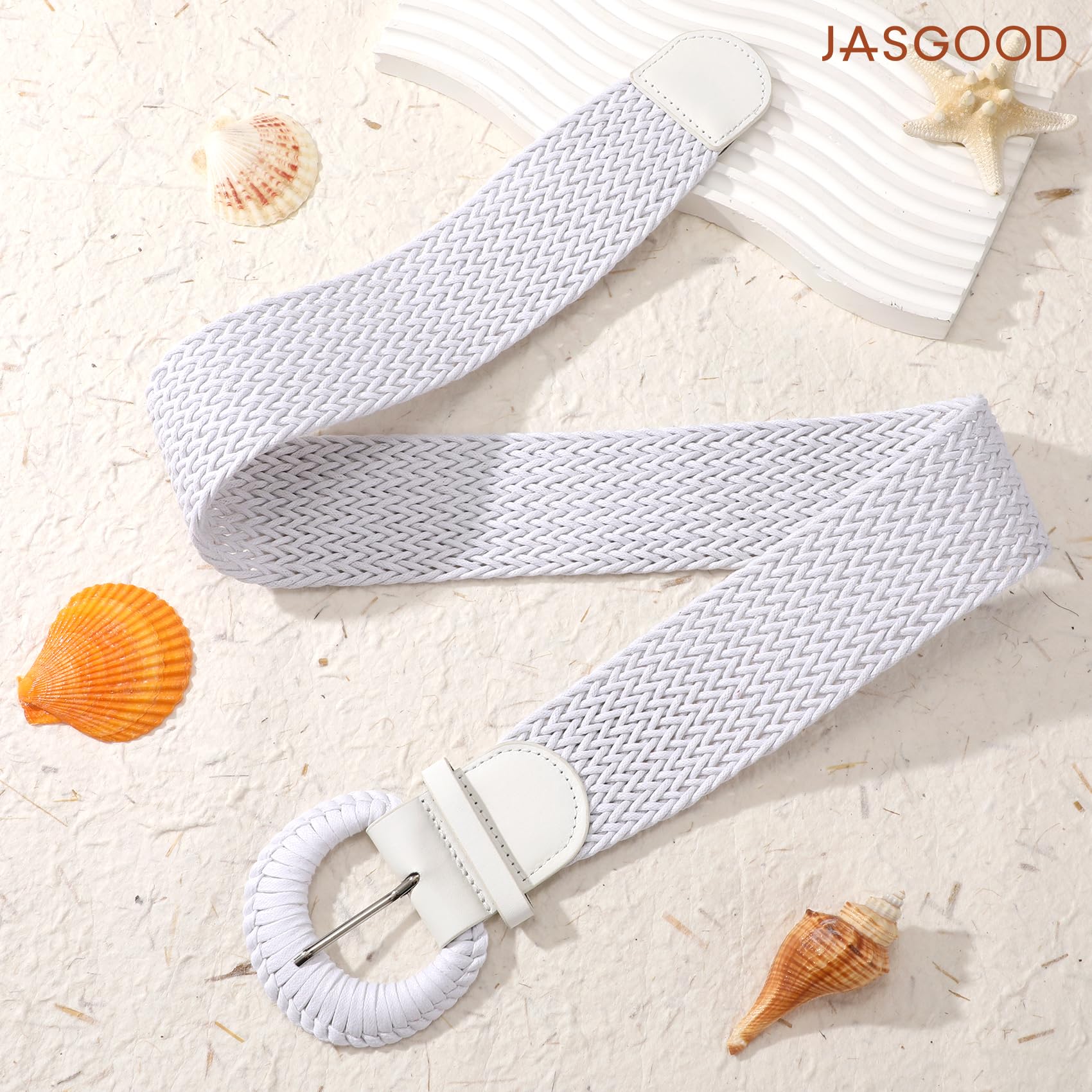 Wide Braided Boho Rattan Belt