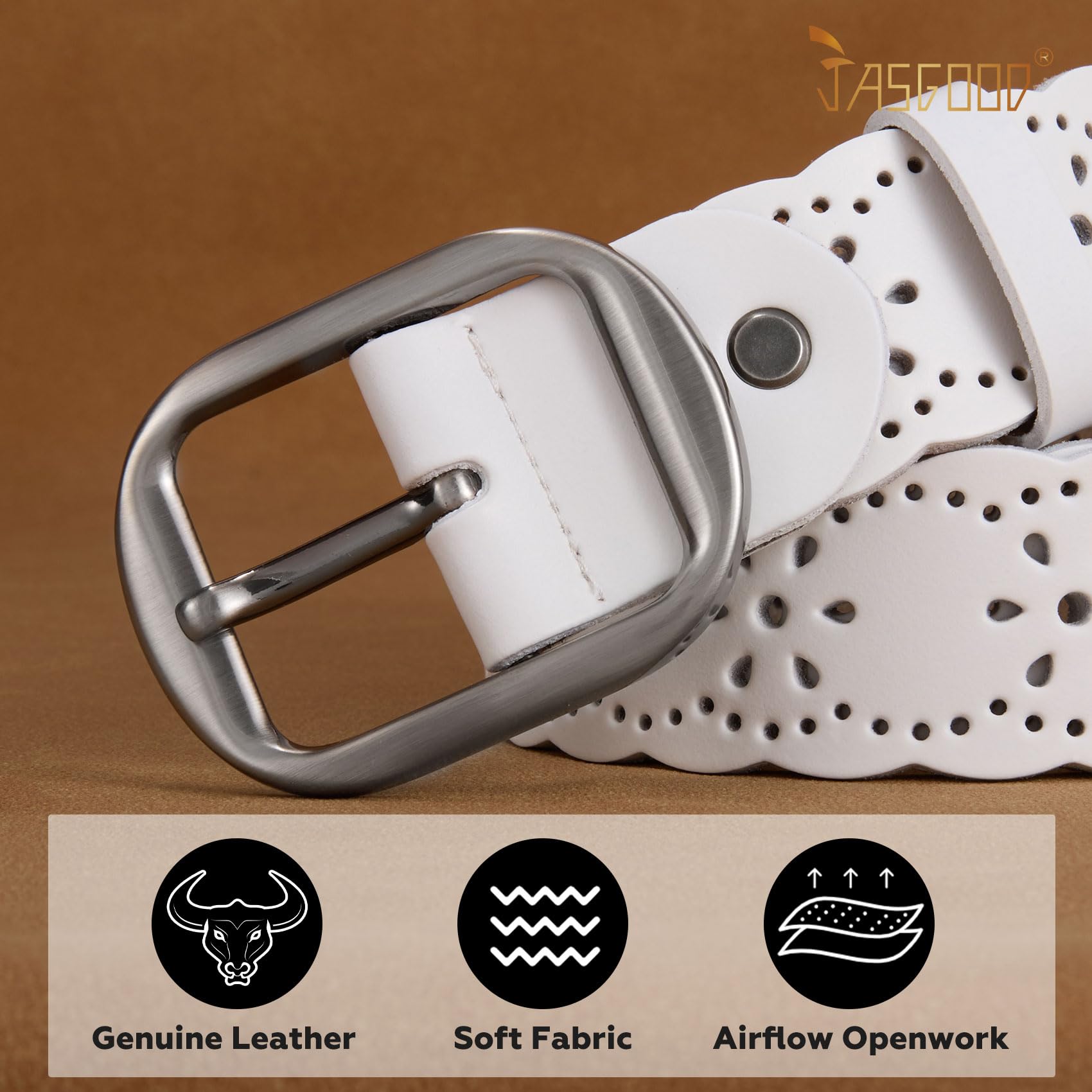 Hollow Design Wide Belt for Ladies - JASGOOD OFFICIAL