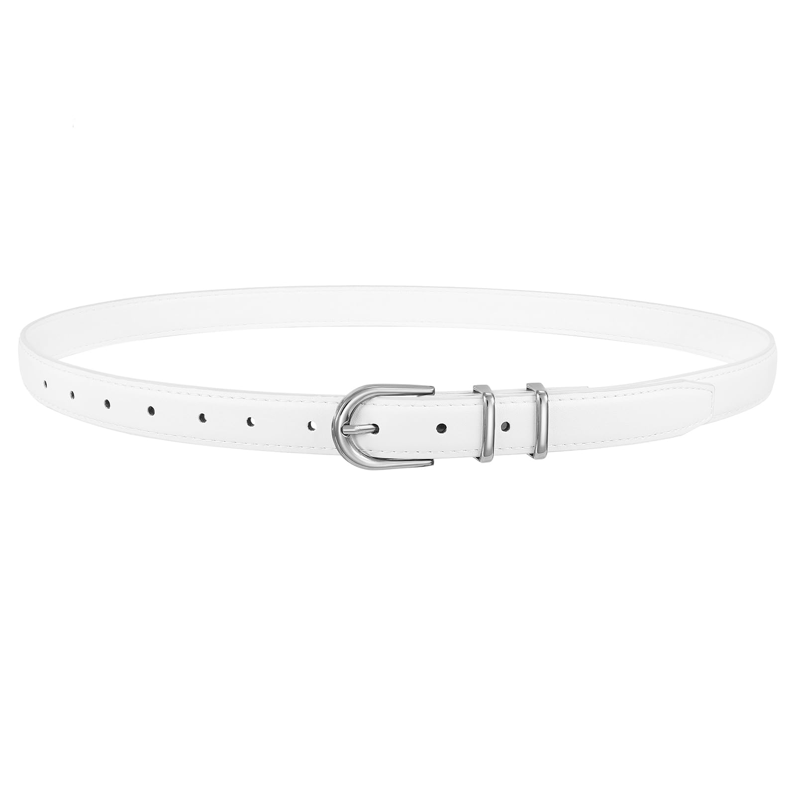 Women Skinny Vegan Leather Belt for Jeans