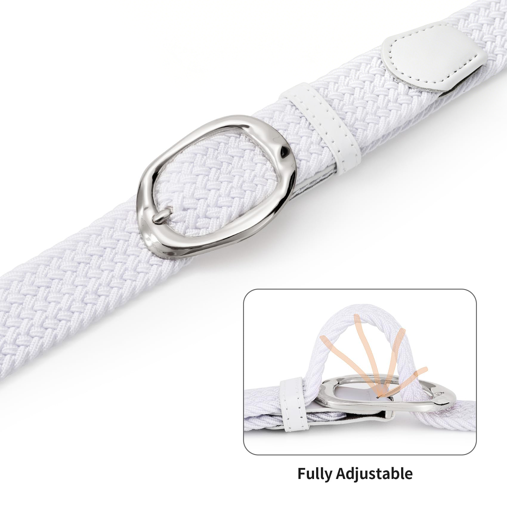 Women Braided Elastic Belt For Golf