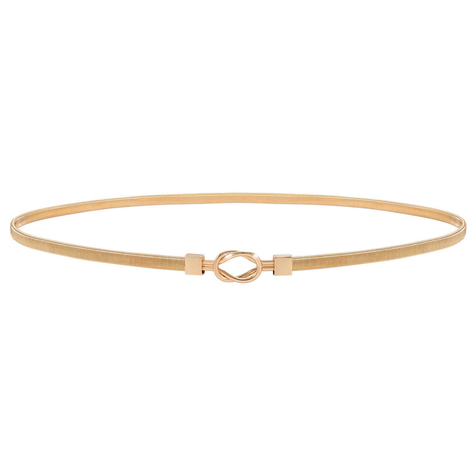 JASGOOD Skinny Metal Waist Belt for Dress Fashion Waistband Elastic Metal Chain Belt - JASGOOD OFFICIAL