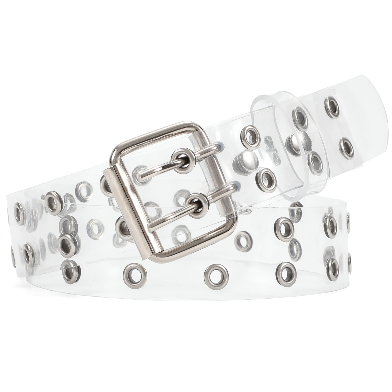 Kids Double Grommet Pu Leather Studded Holes Belt - JASGOOD OFFICIAL