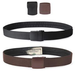 Nylon Military Tactical Men Belt 2 Pack Webbing Canvas Outdoor Web Belt with Plastic Buckle 