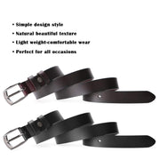 Skinny Jeans Leather Belt for Women Luxury Dress Belts With Classic Buckle by JASGOOD 