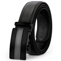Men's Leather Ratchet Dress Belt with Automatic Buckle in Gift Box 